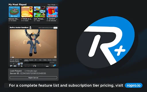 RoPro: Mejora tu experiencia en Roblox – Descarga la extensión - Screenshot 5