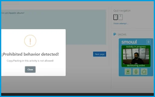 Smowl: Extensión de Proctoring para Exámenes Online Seguros - Screenshot 2