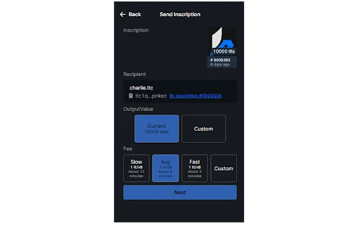 Litescribe Wallet: Tu Cartera de Litecoin Ordinals y Runes - Screenshot 2