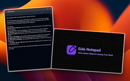 Side Notepad: Toma notas en tu navegador sin cambiar de pestaña - Screenshot 4