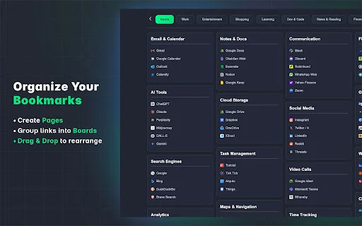 LumiList: Gestor de Marcadores Visual para Chrome – Descarga Gratis - Screenshot 1