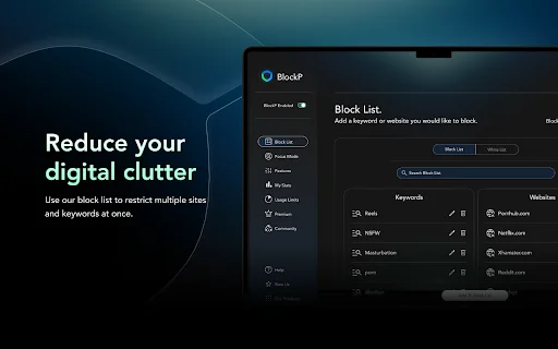 BlockP: Bloqueador de Sitios, Apps y Pornografía para Chrome - Screenshot 3
