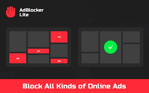 AdBlock Lite: Bloqueador de anuncios gratis para Chrome – Rápido - Screenshot 1