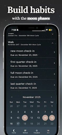Descarga Luna Focus: Diario Lunar y Crecimiento – Versión 1.9.1 - Screenshot 7
