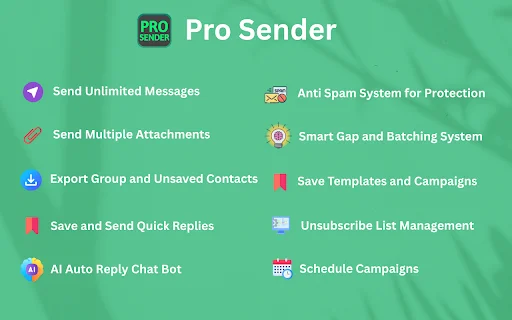 Pro Sender: Envío Masivo de WhatsApp – Herramienta de Marketing - Screenshot 1