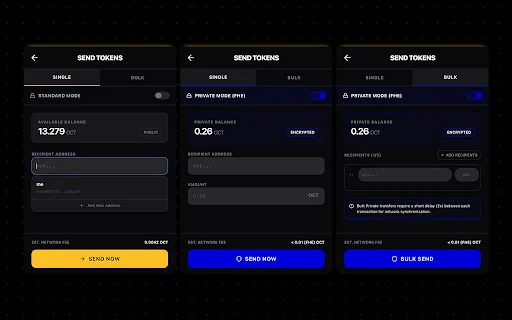 0xio Wallet: La Cartera más Segura para Octra Network – Descarga - Screenshot 3