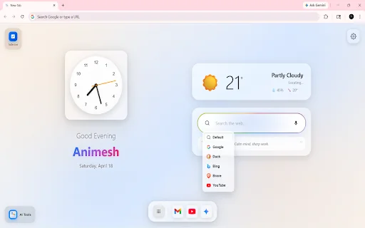 GNT: Nueva Pestaña Estilo iOS – Personalización Premium para Chrome - Screenshot 5