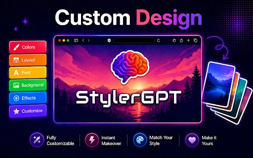 StylerGPT: Personaliza ChatGPT con Temas, Fuentes y Productividad - Screenshot 1