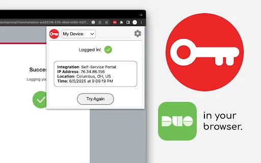 Auto 2FA: Inicia sesión con Duo Mobile desde tu navegador - Screenshot 1