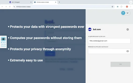 MindYourPass: El Gestor de Contraseñas Sin Almacenamiento Seguro - Screenshot 1