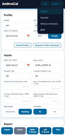 Descargar AnthroCal APK: Evaluación de Crecimiento Infantil - Screenshot 1