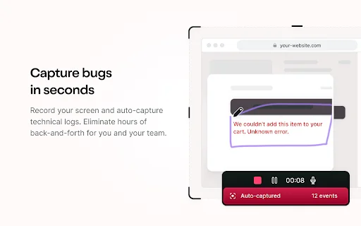 Jam: Reporta y resuelve bugs 10 veces más rápido | Extensión - Screenshot 1