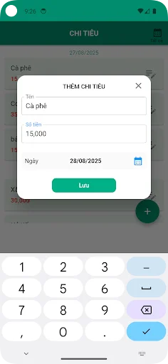 Descarga Thu Chi Gratis: Gestión de Ingresos y Gastos Diarios - Screenshot 2
