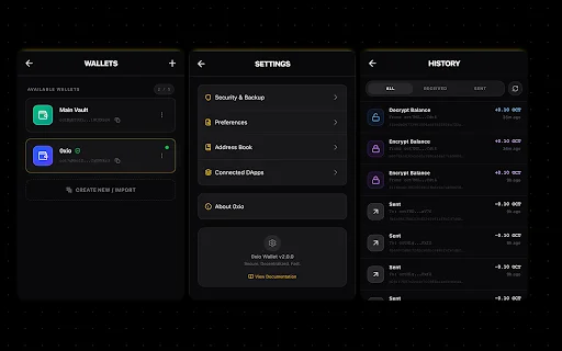 0xio Wallet: La Cartera más Segura para Octra Network – Descarga - Screenshot 2