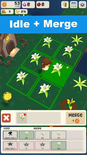 Bloom & Cinder: Merge Garden – Juego de Puzles Relajante - Screenshot 6