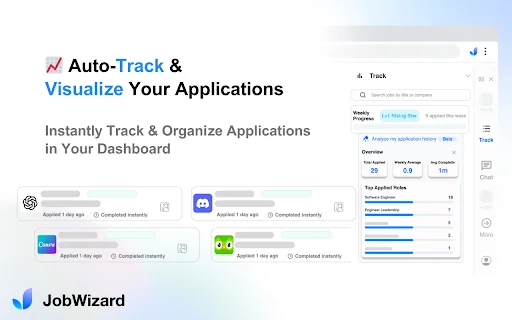 JobWizard: Autorellena Aplicaciones y Encuentra Empleos con IA - Screenshot 5