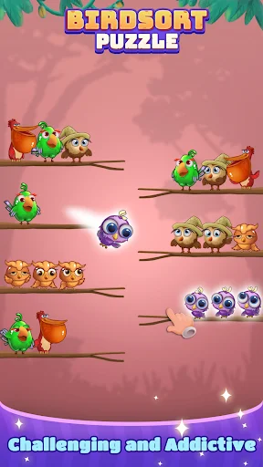 Descargar Bird Sort: Color Puzzle Master – Juego de Lógica Gratis - Screenshot 6