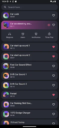 Descargar Car Sounds Gratis – Mejores Tonos de Motor y Coches - Screenshot 1