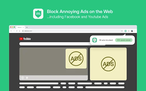 Minty Adblocker: Bloqueador de anuncios gratis para Chrome - Screenshot 1