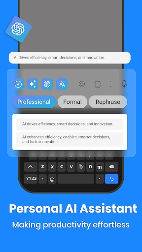 Descargar Arabic AI Keyboard: Teclado Inteligente con IA y Emojis - Screenshot 3