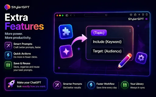 StylerGPT: Personaliza ChatGPT con Temas, Fuentes y Productividad - Screenshot 2