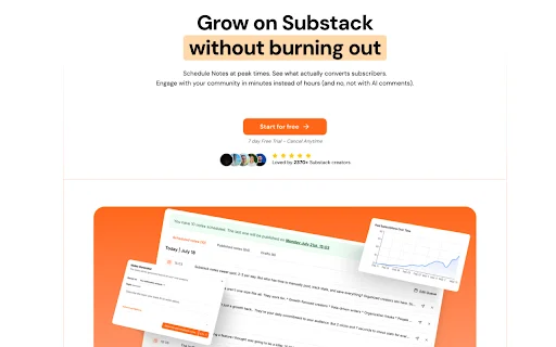 WriteStack: Programa tus publicaciones de Substack – Descarga Gratis - Screenshot 1