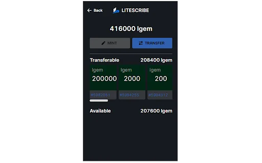 Litescribe Wallet: Tu Cartera de Litecoin Ordinals y Runes - Screenshot 3