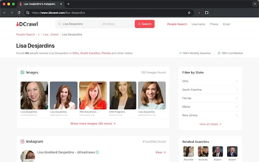 IDCrawl Name Linker: Encuentra perfiles al instante en la web - Screenshot 2