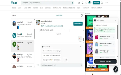 Vindy: Optimiza tus ventas en Vinted – Potenciador de anuncios - Screenshot 5