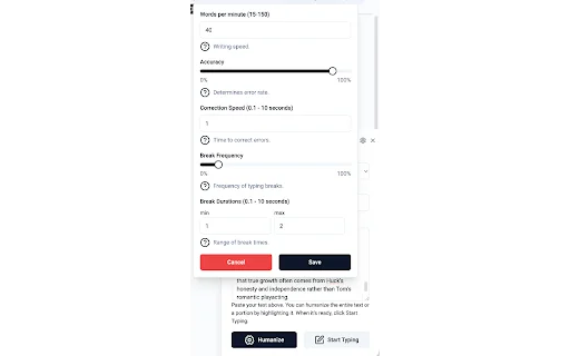 Duey.ai: Humanizer y Auto Typer para Google Docs y Word Online - Screenshot 3