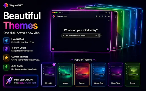 StylerGPT: Personaliza ChatGPT con Temas, Fuentes y Productividad - Screenshot 5