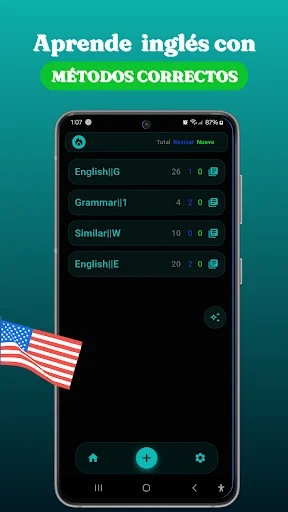 Descarga QuickCard AI: Aprende Inglés Rápido y Fácil – Gratis - Screenshot 1