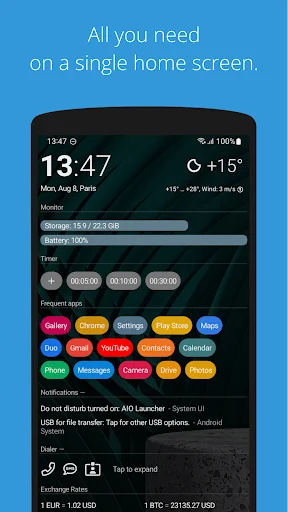 AIO Launcher: Descarga el Lanzador Definitivo para Android - Screenshot 1