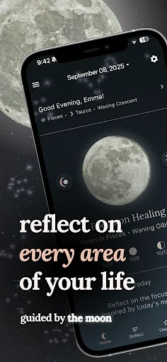 Descarga Luna Focus: Diario Lunar y Crecimiento – Versión 1.9.1 - Screenshot 1