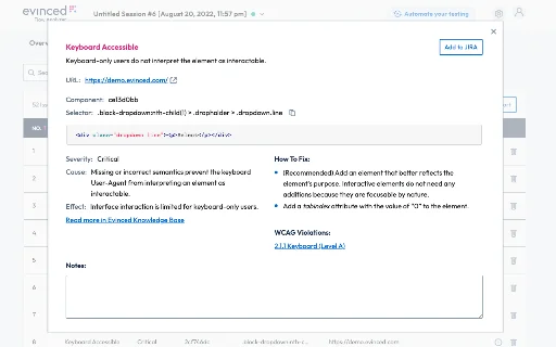 Evinced Flow Analyzer: Mejora la Accesibilidad Web Fácilmente - Screenshot 4