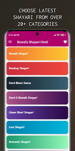 Descargar Bewafa Shayari Hindi – Poesía Sad y Estados de Dolor - Screenshot 1