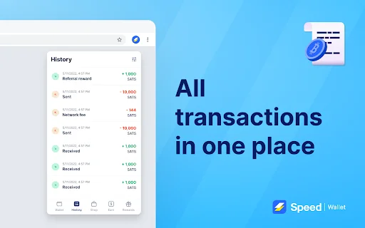 Speed Bitcoin Lightning Wallet: Pagos Rápidos y Seguros en Chrome - Screenshot 3