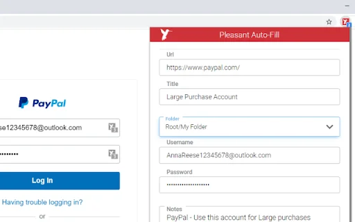 Pleasant Password Server Auto-Filler: Acceso Seguro a Contraseñas - Screenshot 1
