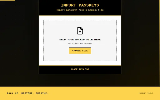 Passkey Vault: Gestión Segura de Llaves de Acceso en Navegador - Screenshot 4