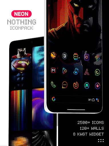 Neon : Dots Iconpack APK – Personaliza tu móvil con estilo único - Screenshot 1
