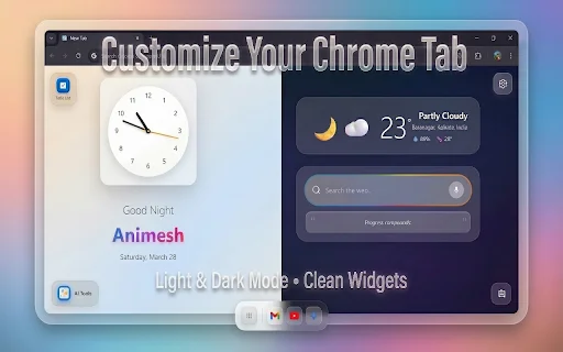 GNT: Nueva Pestaña Estilo iOS – Personalización Premium para Chrome - Screenshot 1