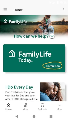 Descarga FamilyLife®: Podcasts y Devocionales Cristianos Gratis - Screenshot 1