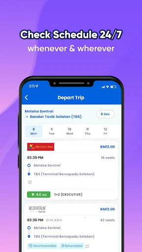 BusOnlineTicket: Reserva tus viajes en bus, ferry y tren fácil - Screenshot 4