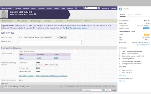 Extensión Collectly para EHR – Optimiza tu Gestión de Pagos - Screenshot 1
