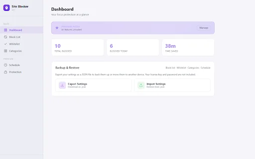 Site Blocker: Bloquea sitios web y mejora tu productividad hoy - Screenshot 1