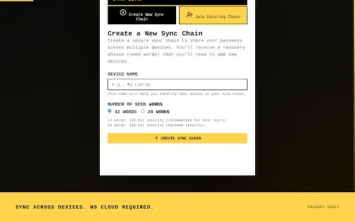 Passkey Vault: Gestión Segura de Llaves de Acceso en Navegador - Screenshot 5