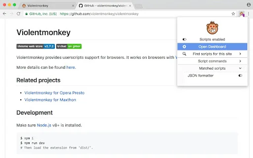Descargar Violentmonkey BETA – Gestor de Userscripts Avanzado - Screenshot 2