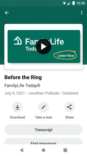 Descarga FamilyLife®: Podcasts y Devocionales Cristianos Gratis - Screenshot 3