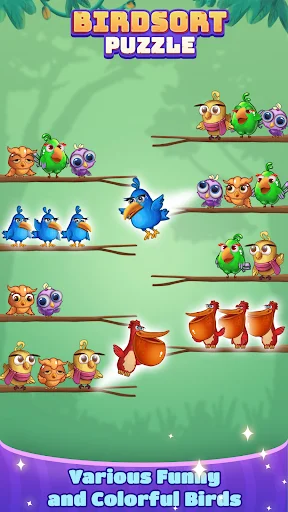 Descargar Bird Sort: Color Puzzle Master – Juego de Lógica Gratis - Screenshot 11