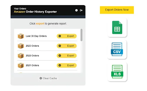 OrderPro: Exporta tu historial de pedidos a Excel y Google Sheets - Screenshot 1